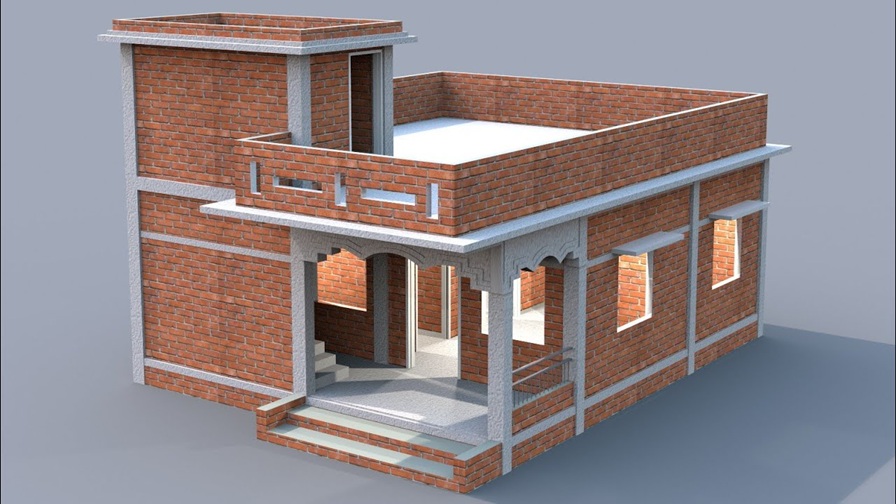 1 BHK House Plan in Village