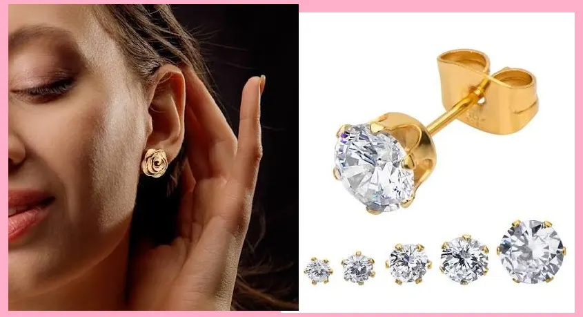 Gold Stud Earrings